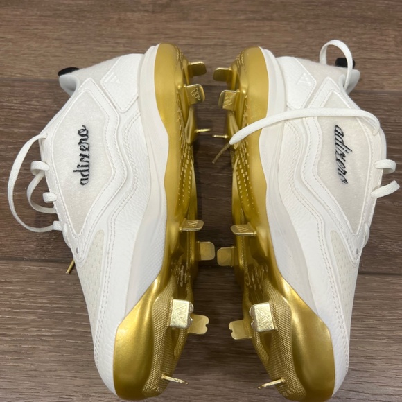 Adidas PureHustle 3 Elite Softball Cleats Womens Size 8 Off White/Gold Metal - Picture 4 of 10